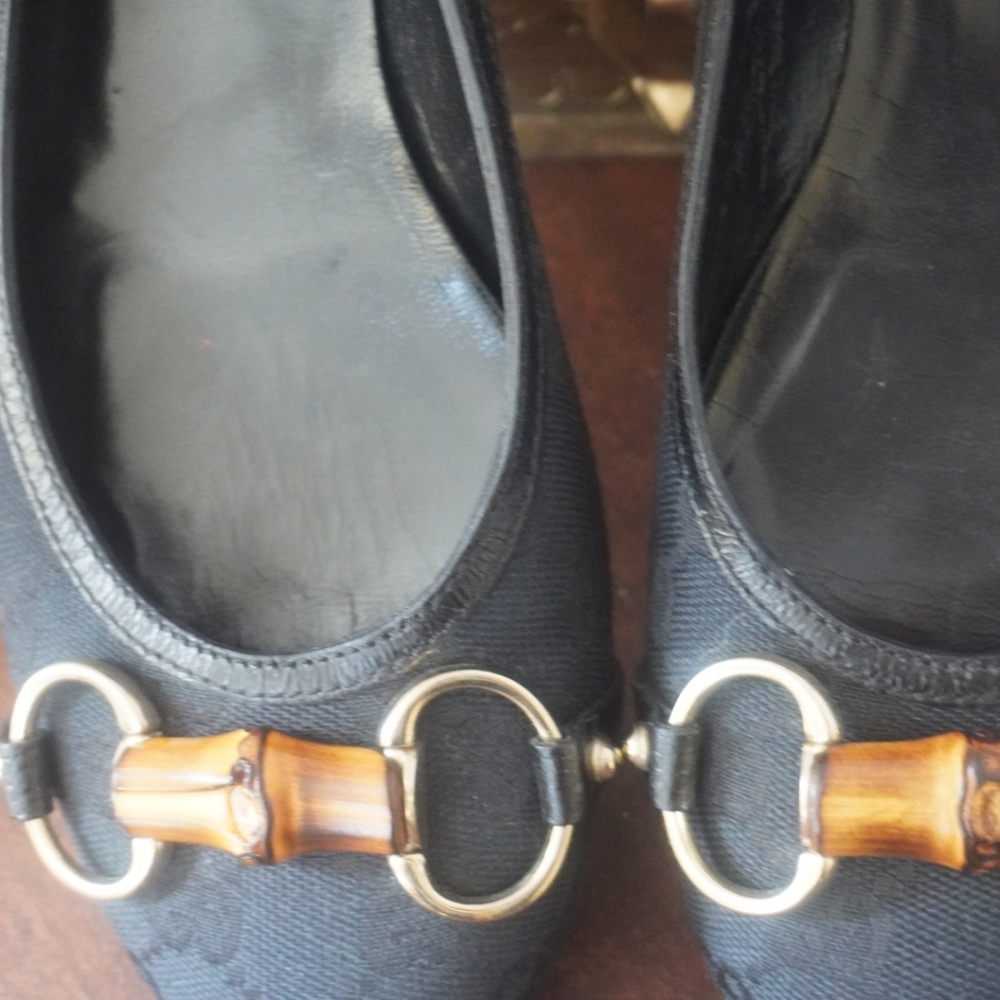 Gucci black ballet flats EUC Authentic Horse-bit Style - Picture 6 of 9